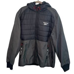 Reebok Softshell Hooded Jacket XL Fleece Black Heather